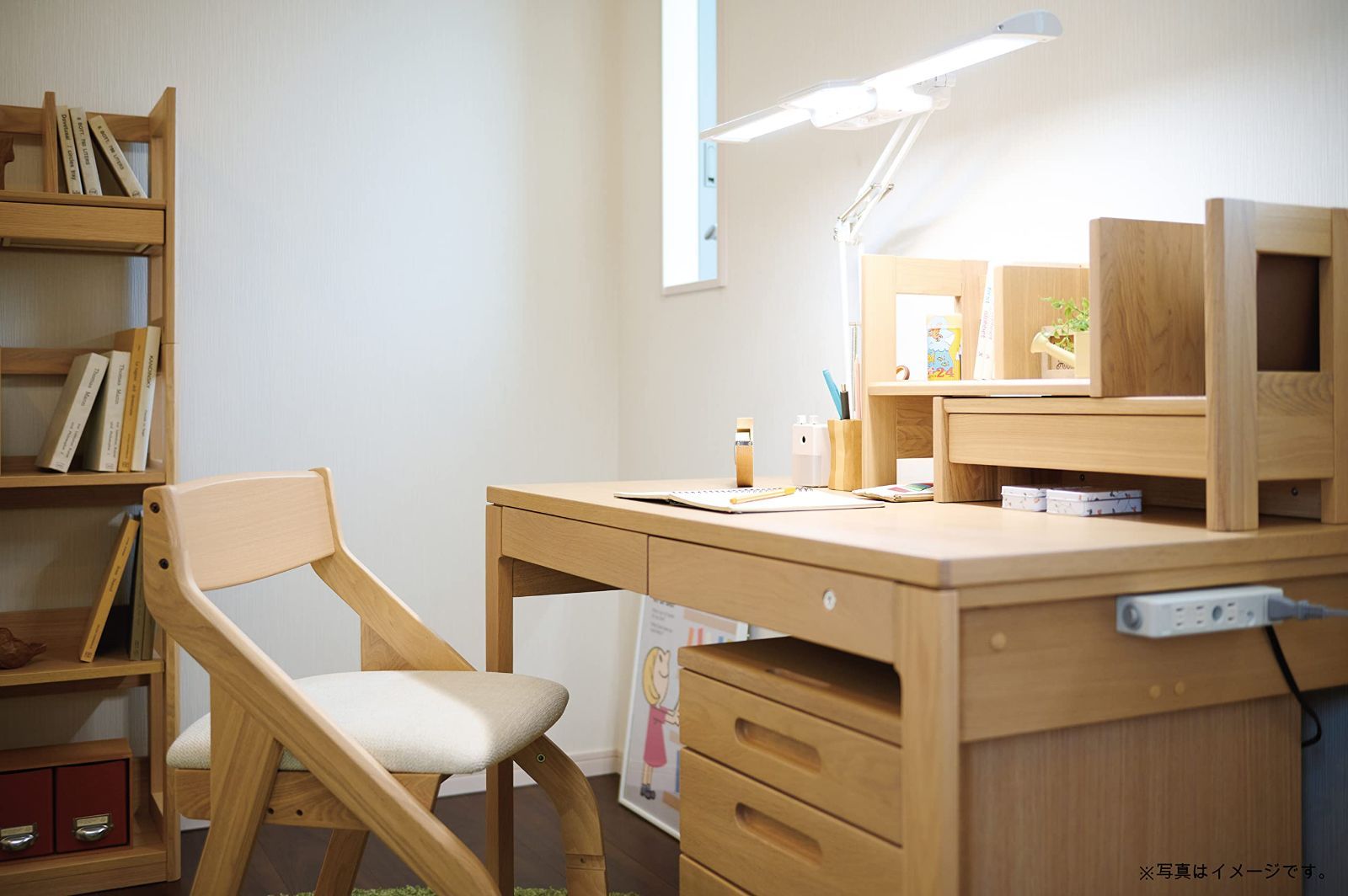 KOIZUMI コイズミ学習机 学習用 ナチュラル サイズ：W469〜864×D210