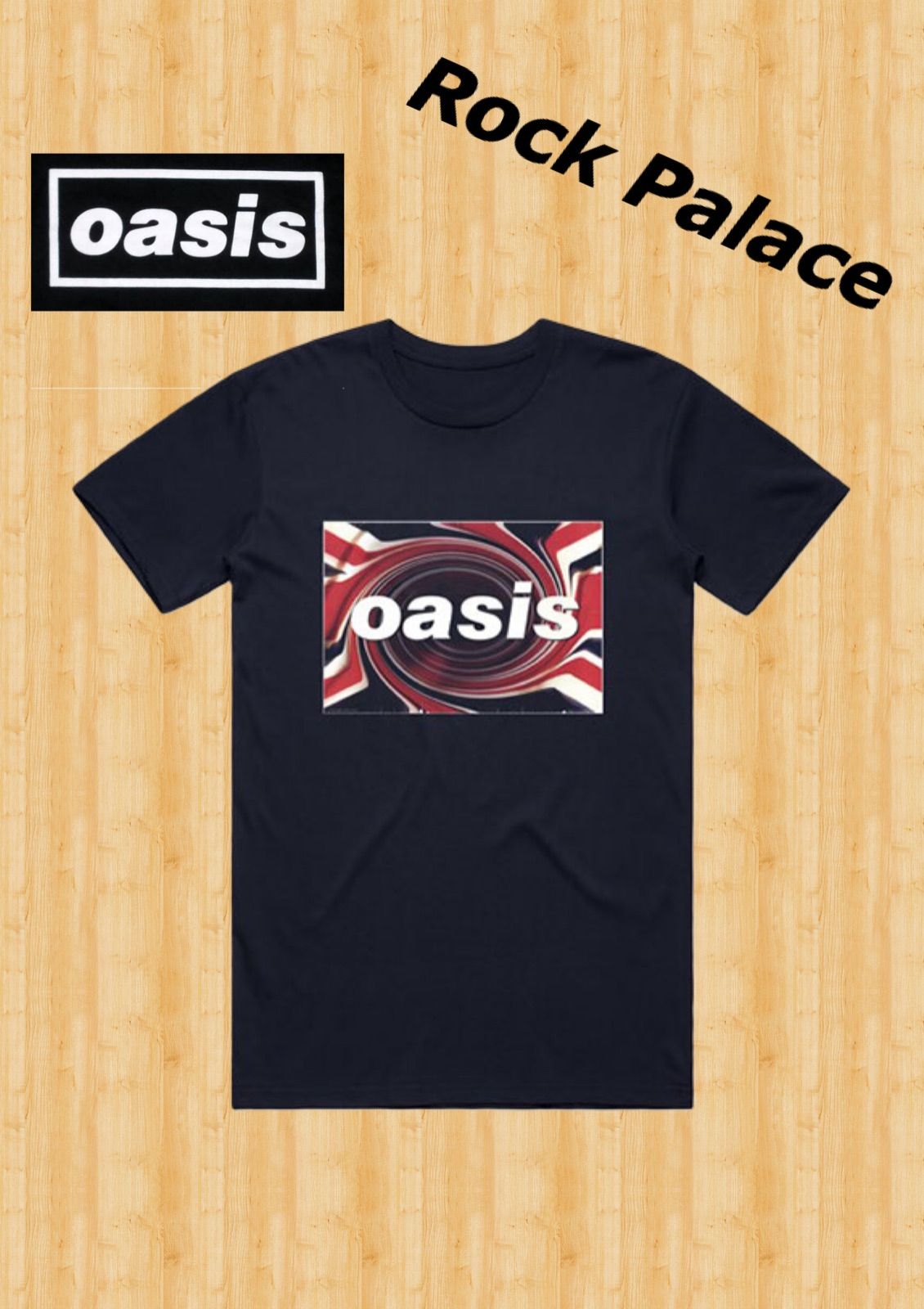 Oasis：UNION JACK Tシャツ - ロックパレス ロックTシャツ専門店