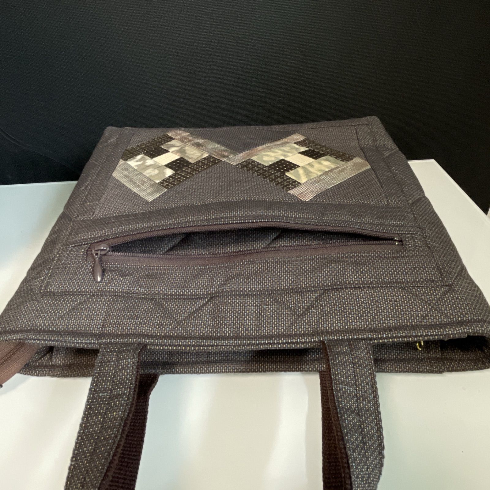 ハンドメイド　パッチワーク　着物リメイク　古布　大きなトートバッグ 着物パッチワークのトートバッグ 1 | iichi 日々の暮らしを