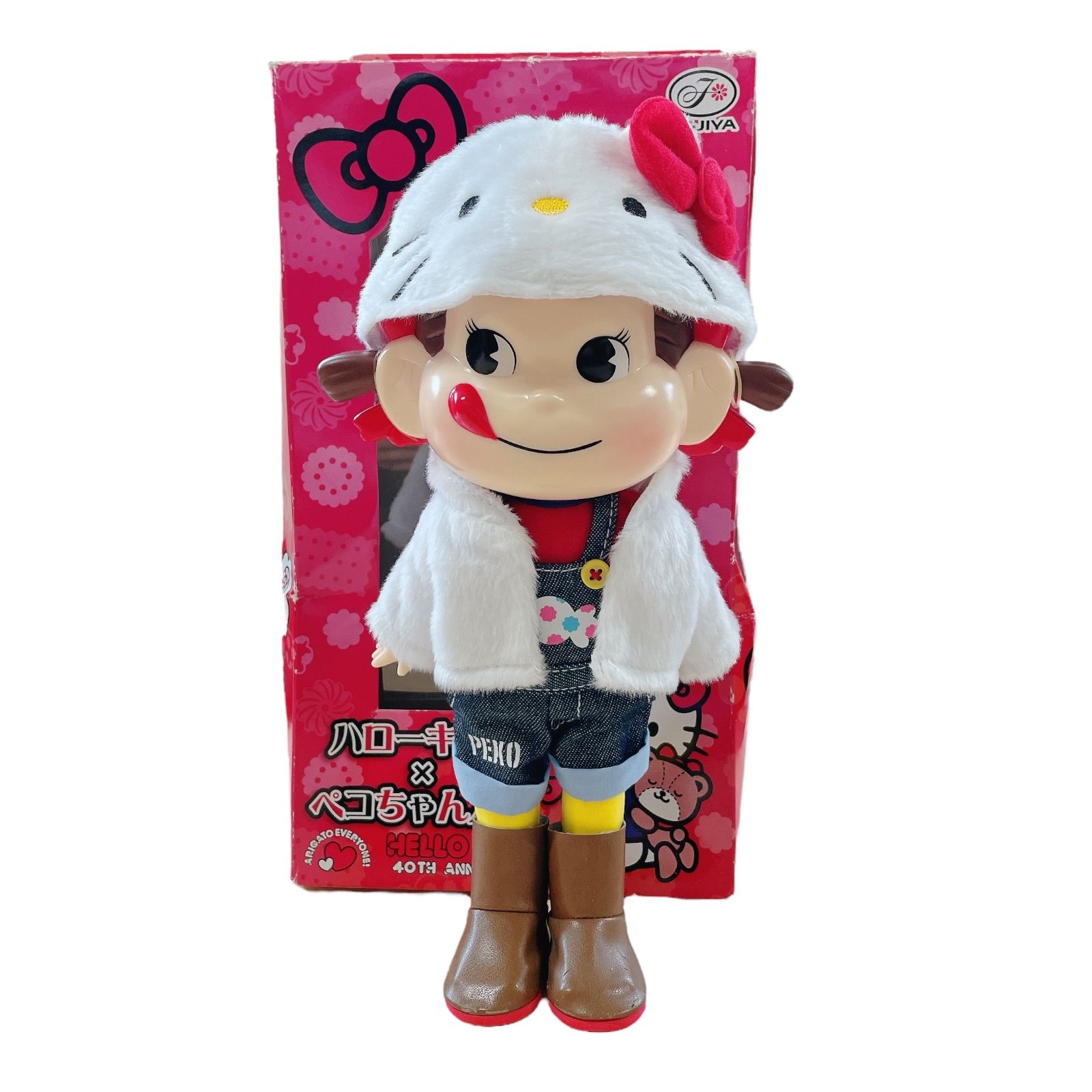 NK9 ハローキティ ペコちゃん コラボ 40周年記念 人形