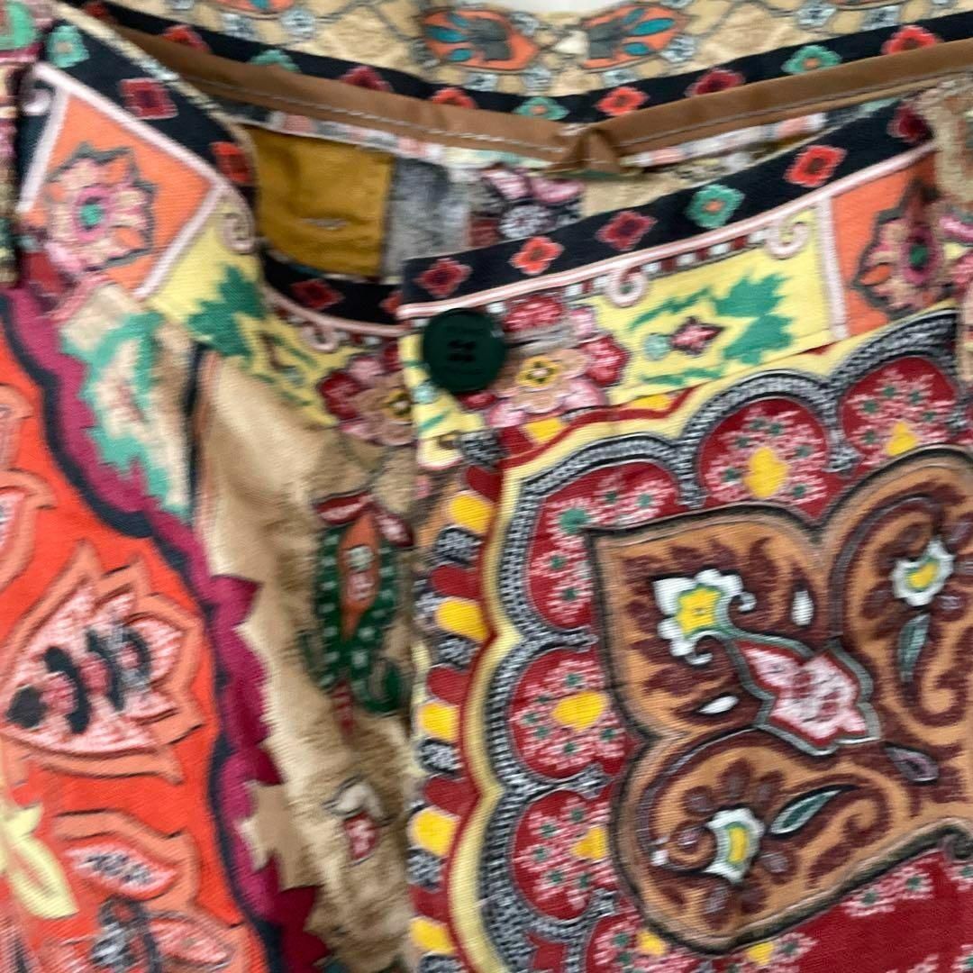 エトロ ETRO ペイズリー 総柄 花柄 リネン 麻 ボトム パンツ エトロ ETRO ペイズリー 総柄 花柄 リネン 麻 ボトム パンツ