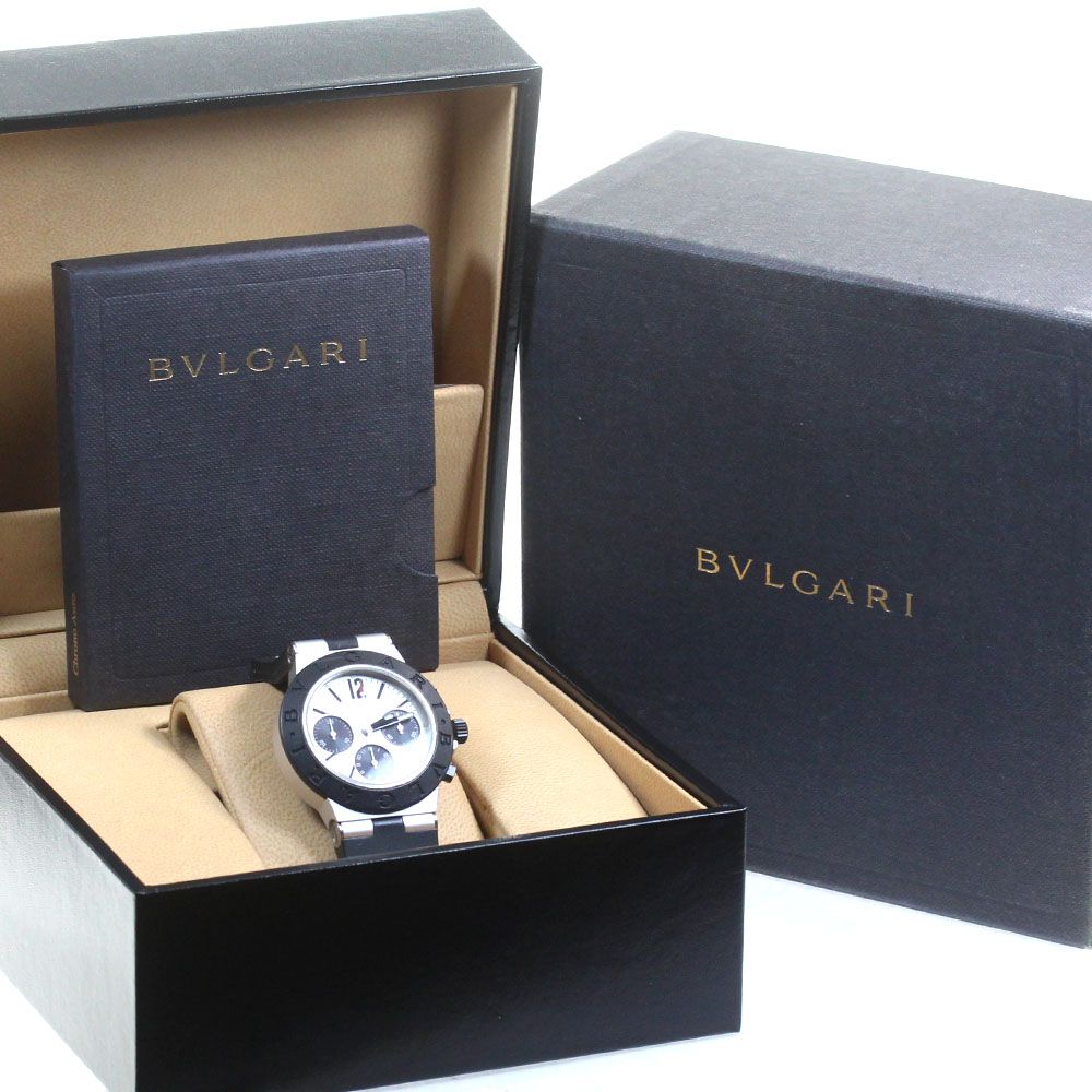 訳ありブルガリ BVLGARI AC38TA アルミニウム クロノグラフ 自動巻き メンズ箱・保証書付き_797771 - メルカリ