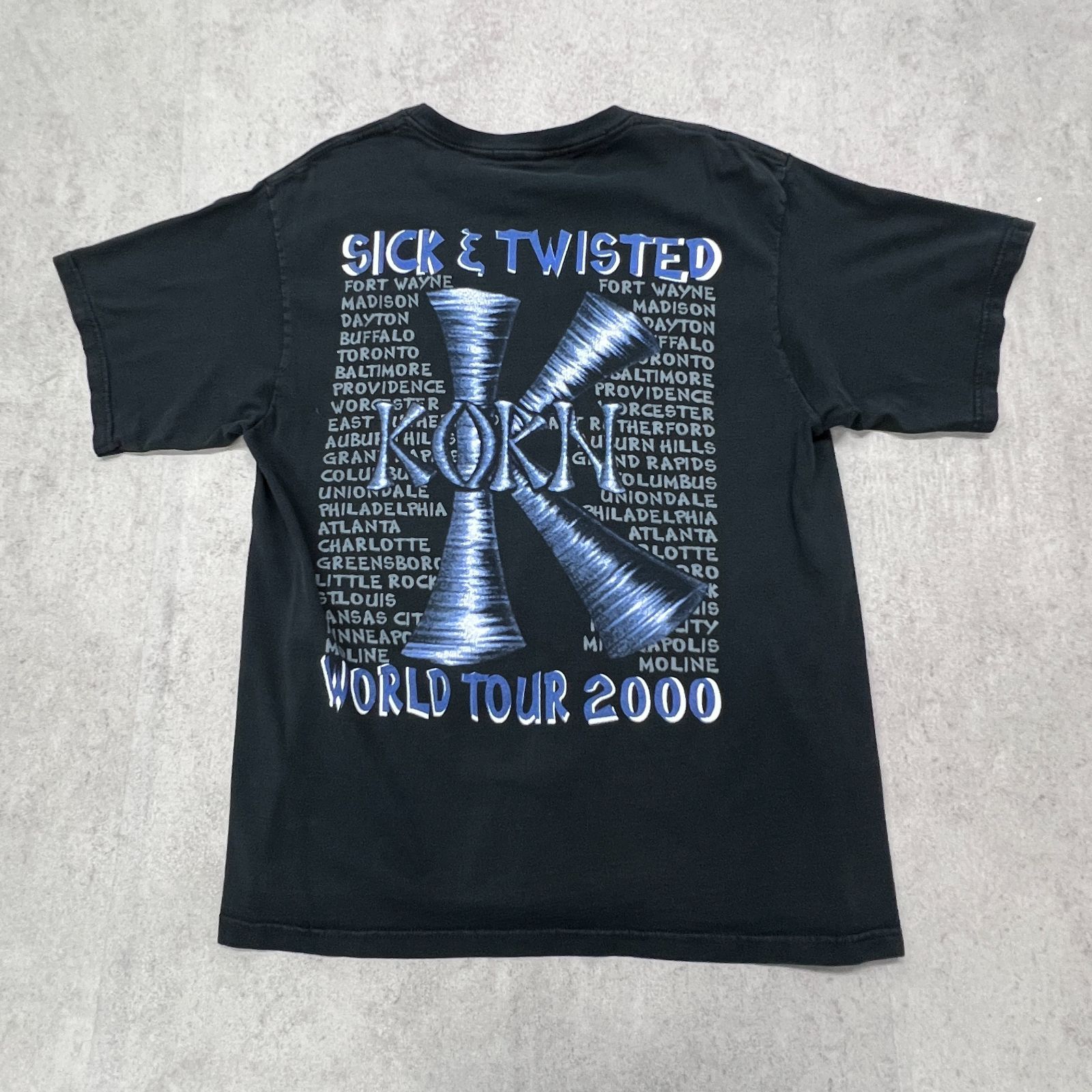 00s KORN コーン SICK & TWISTED ツアーTシャツ トップス 半袖Tシャツ 