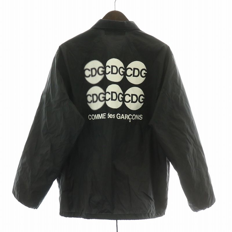 コムデギャルソン COMME des GARCONS GOOD DESIGN SHOP ナイロンジャケット アウター ステンカラー ロゴ バックプリント M 黒 ブラック IH-J003 /BB