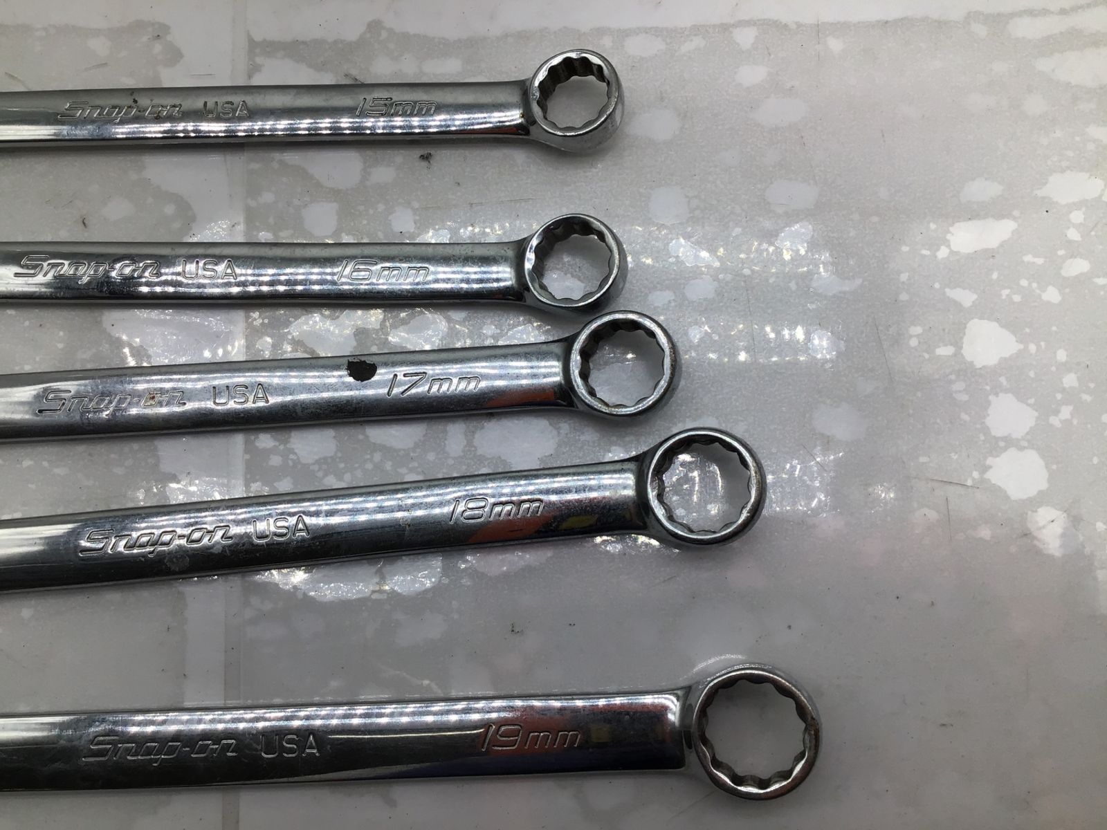 24k-745o【中古】スナップオン Snap-on  スナップオン Snap-on  コンビネーション スタンダード レンチ 10本セット SOEXM Snap-on スナップオン コンビネーションレンチ9本セット OEXM（7
