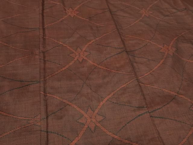 平和屋着物□本場大島紬 9マルキ 幾何学文様 正絹 逸品 未使用 CAAW2733in