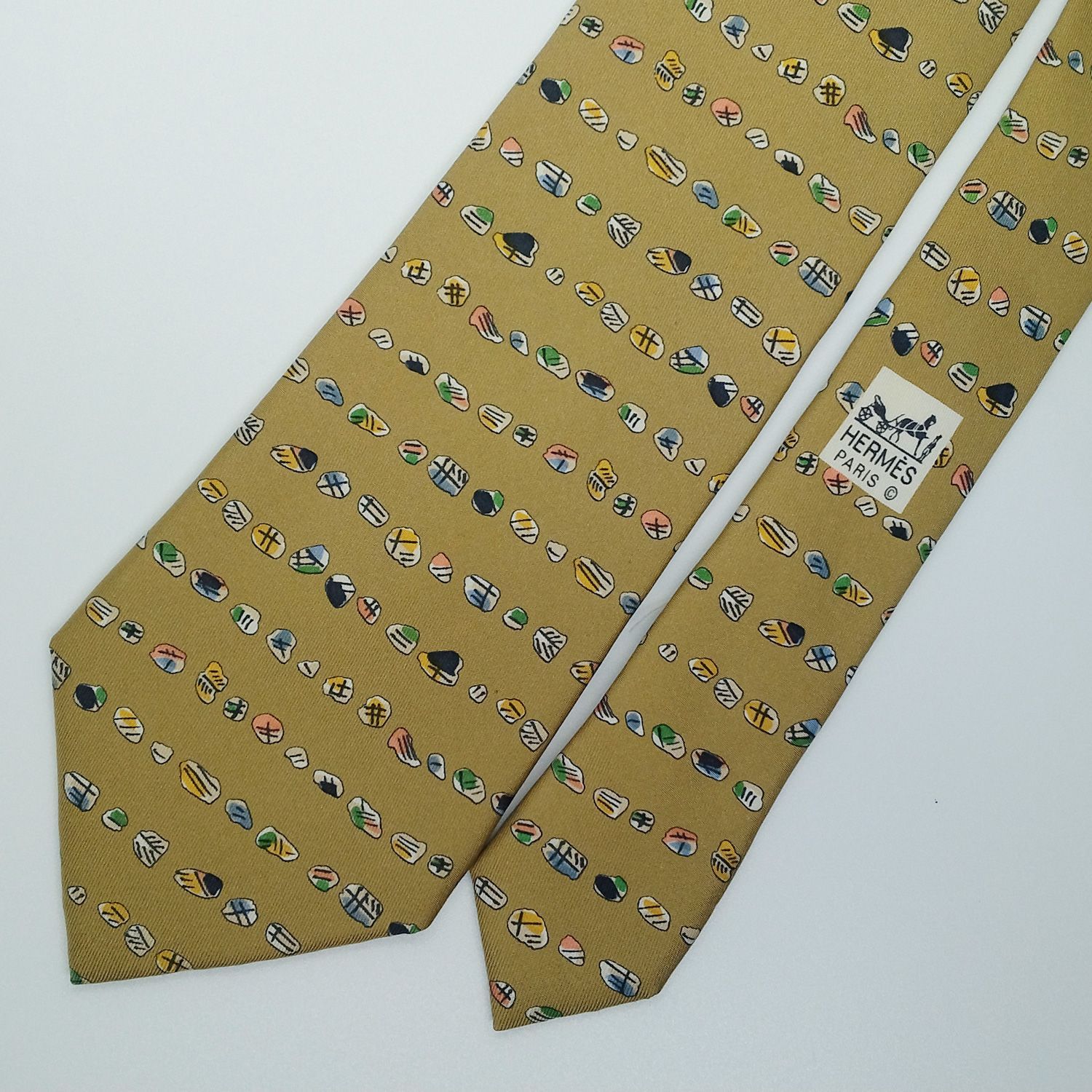 極美品 エルメス ネクタイ ハイブランド H柄 ファソネ 光沢 希少