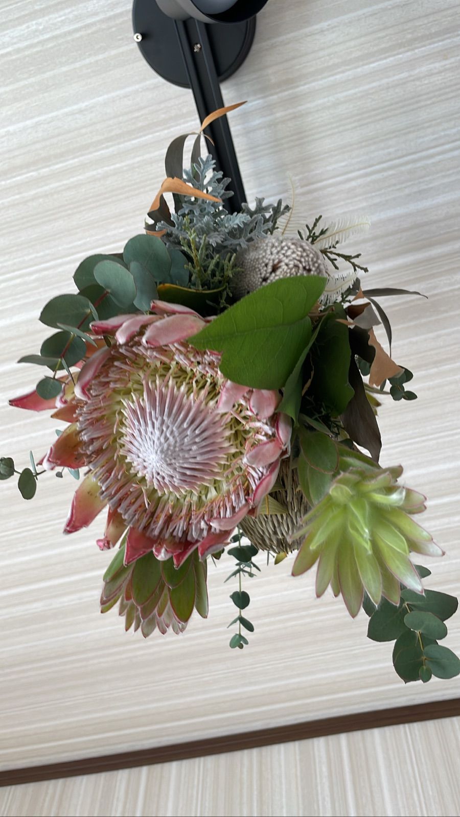 ネイティブフラワー キングプロテアの吊り下げスワッグ＊ - メルカリ