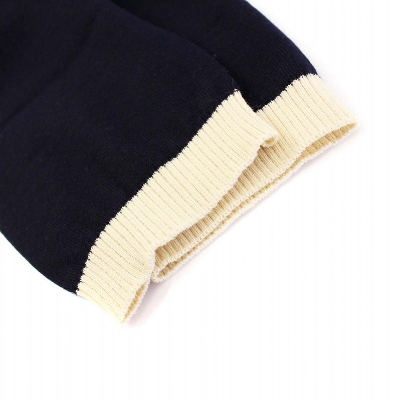 グッチ GUCCI 19AW BEE刺繍 Vネック ニット セーター 長袖 L ネイビー 
