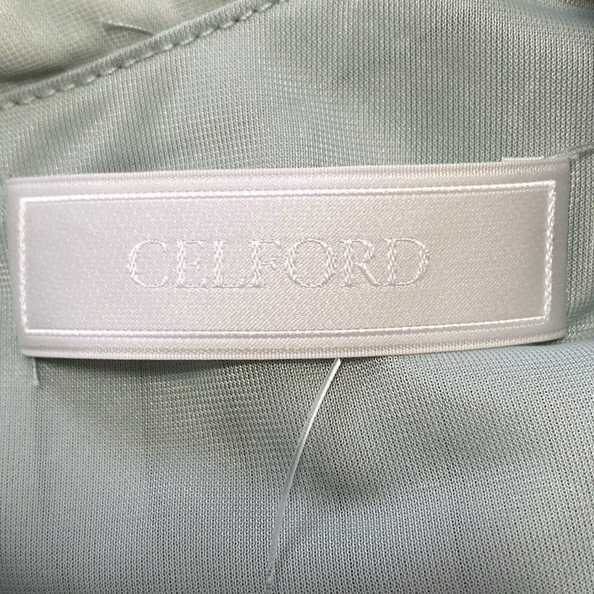 Celford セルフォード36刺繍サックスノースリーブワンピース　ライトブルー セルフォード celford レースワンピース 36 ブルー｜Yahoo