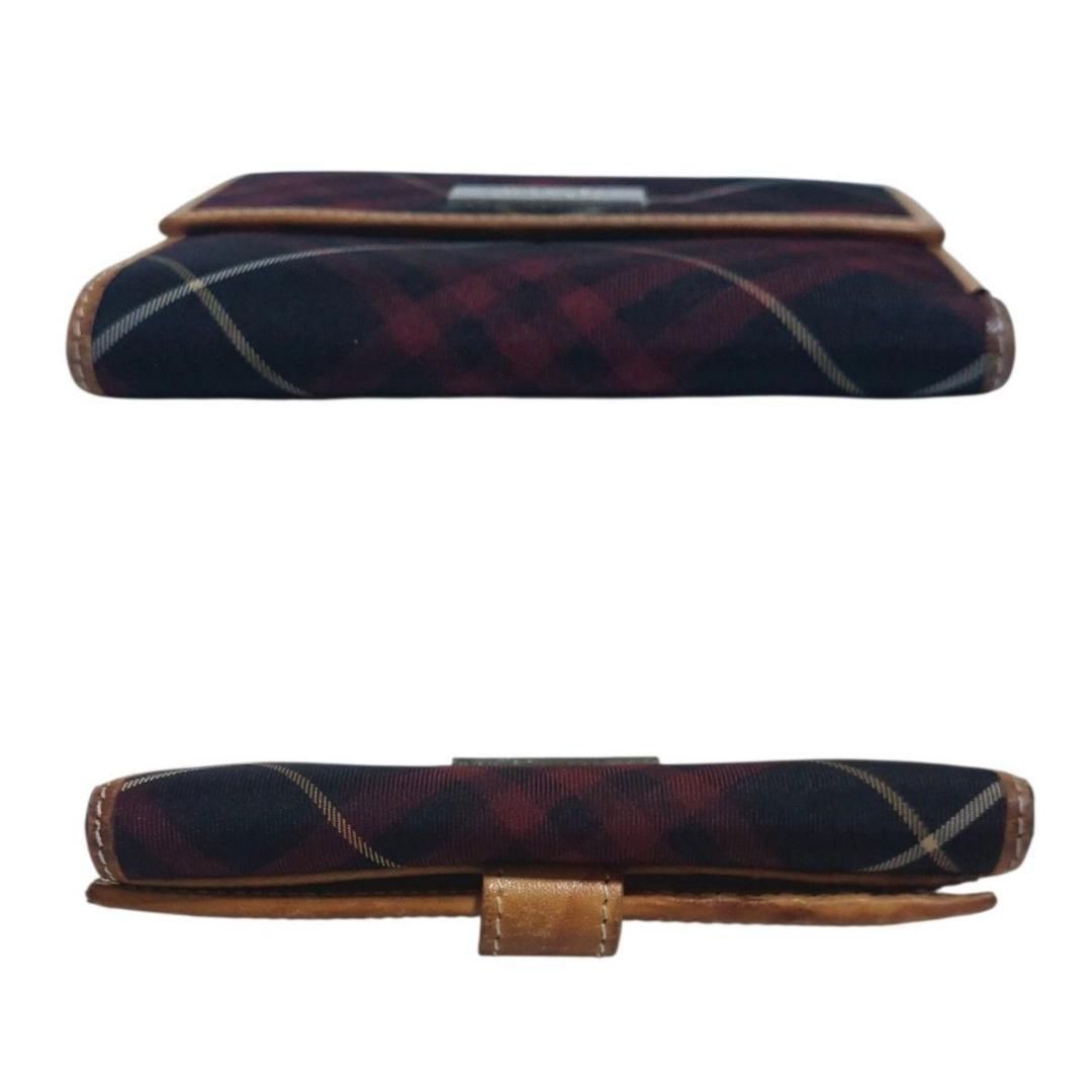 美品 BURBERRY ブルーレーベル 二つ折り 財布 ノバチェック レザー