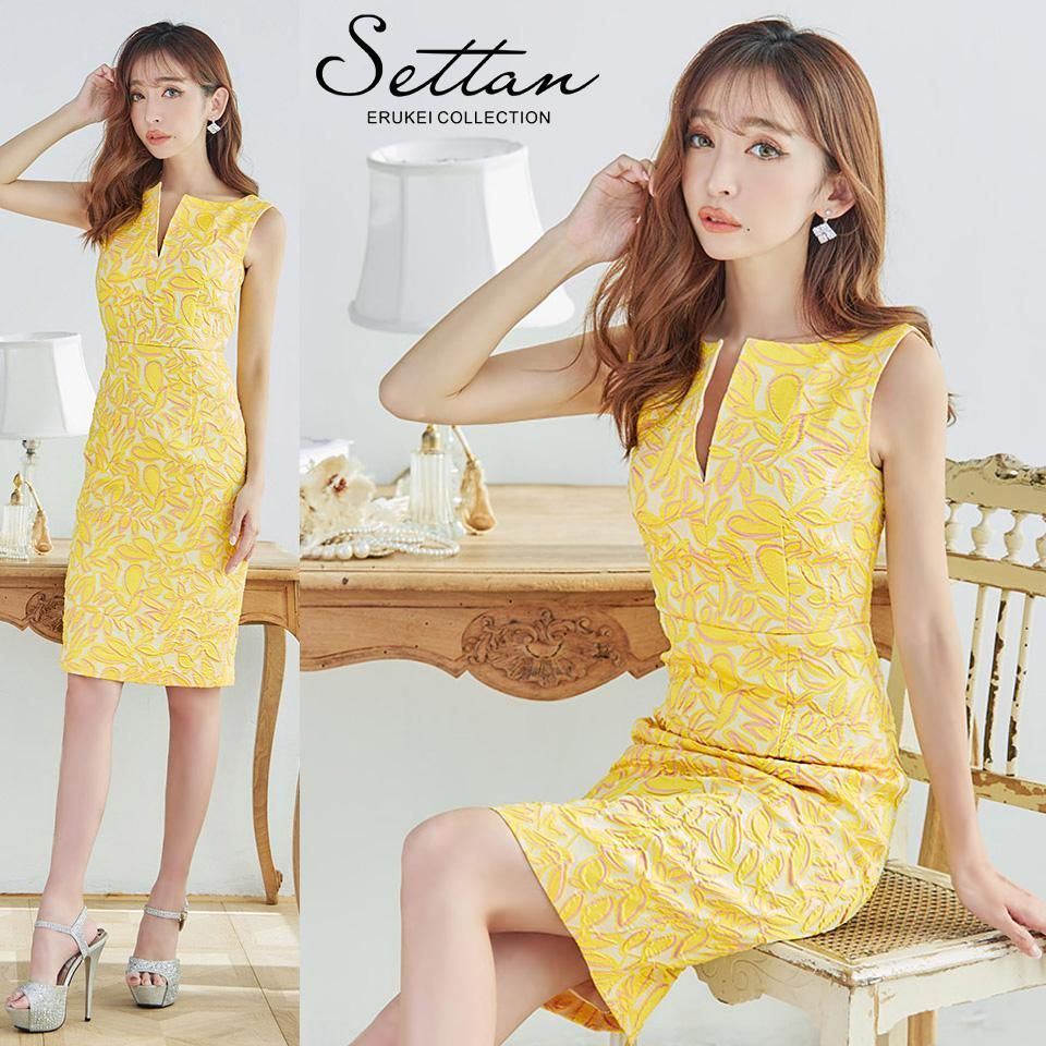 エルケイ sugar settanドレス ERUKEI SETTAN / エルケイセッタン】バストカットデザイン ミディ