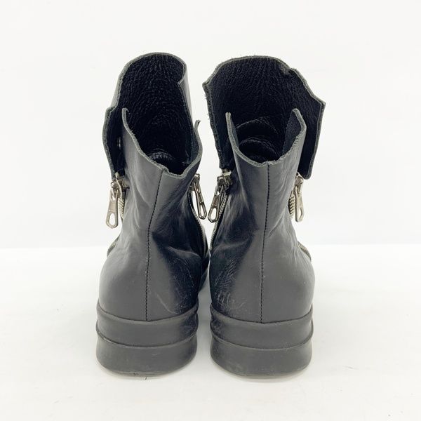 CA by CINZIA ARAIA チンツィアアライア サイドジップ ブーツ シューズ ショート丈 レザー 本革 メンズ サイズ42 ブラック 靴 DF 15640