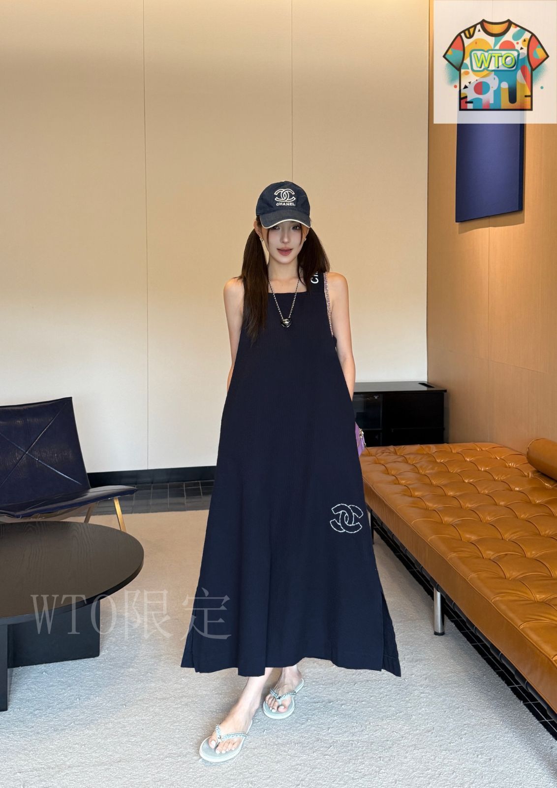今日特価】Chanel 新款 ヴィンテージ風ロングワンピース-1