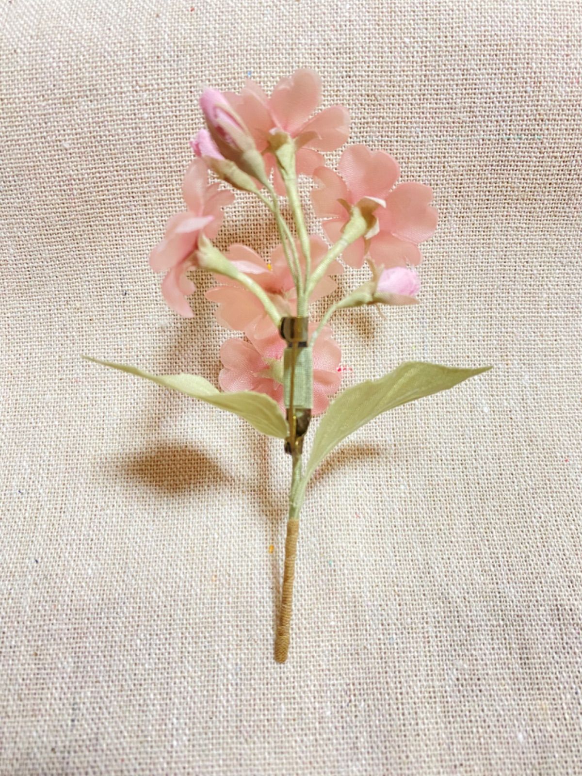 染め布花＊桜のコサージュ 甘酸っぱ