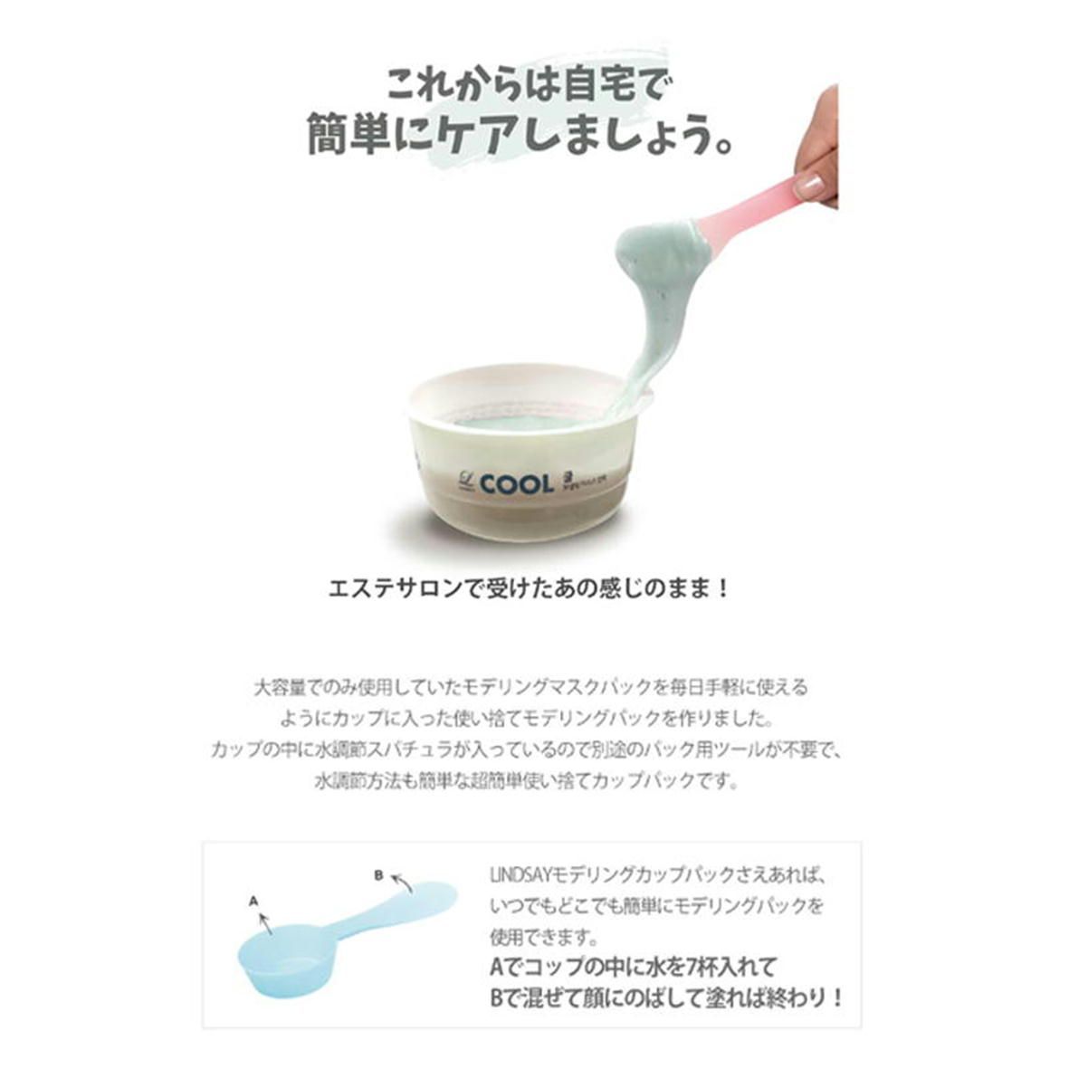 6個組 人気 LINDSAY MODELING MASK CUP PACK 28g クールティーツリー