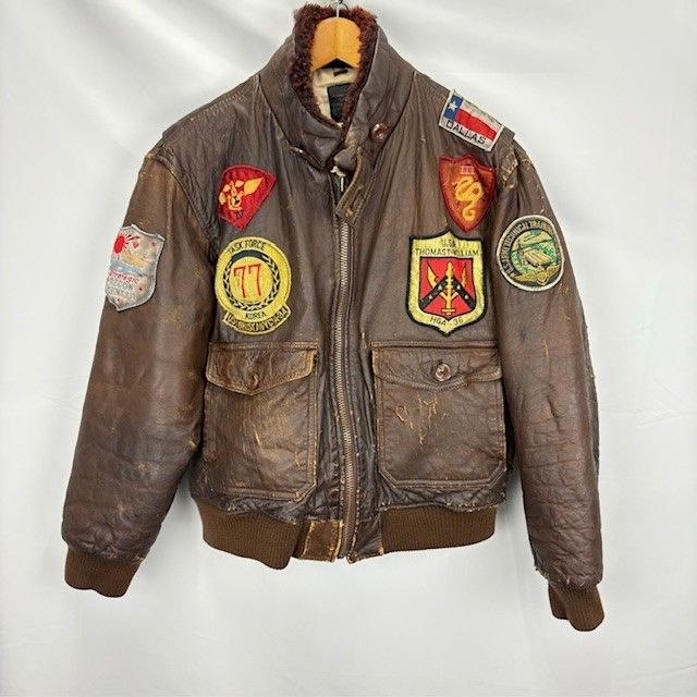 【本革】type G-１（L）AVIREX LTD 80年代後半 AVIREX G-1 レザー フライトジャケット BORO サイズ