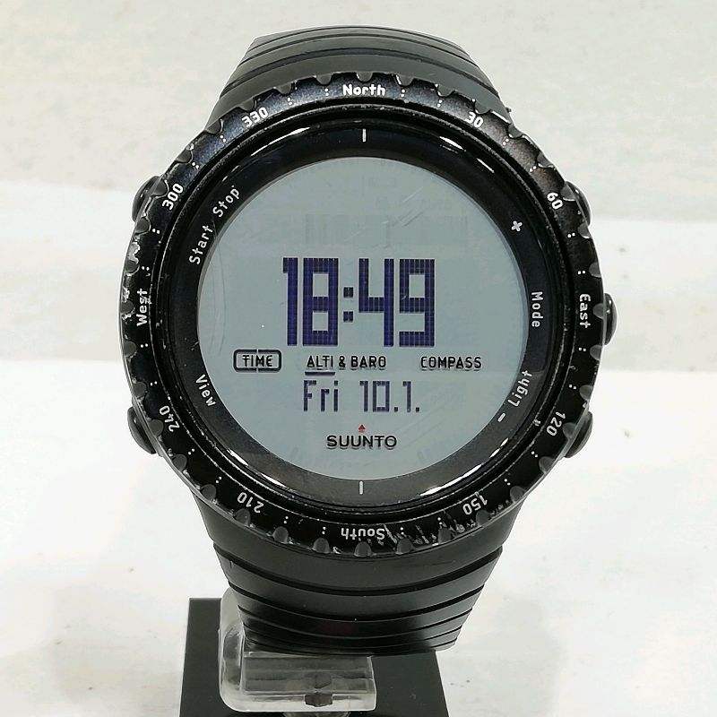 【中古】スント コア オールブラック 腕時計 メンズ デジタル クォーツ難あり