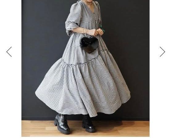 iDea Luce イデアルーチェ コットンティアードワンピース ギンガム