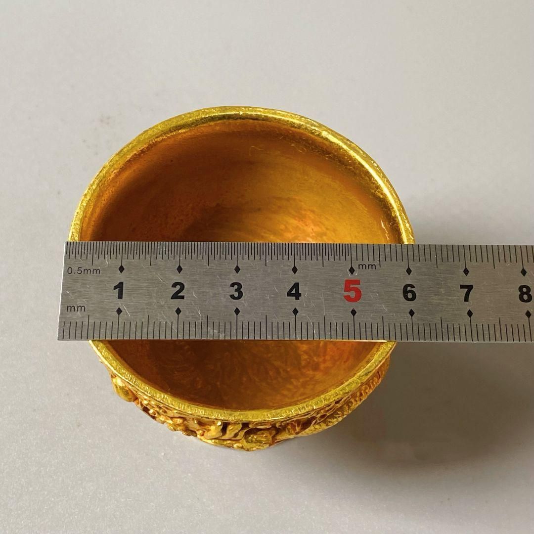 清乾隆双龍戯珠杯 貢杯 竜杯 装飾品 現代工芸品