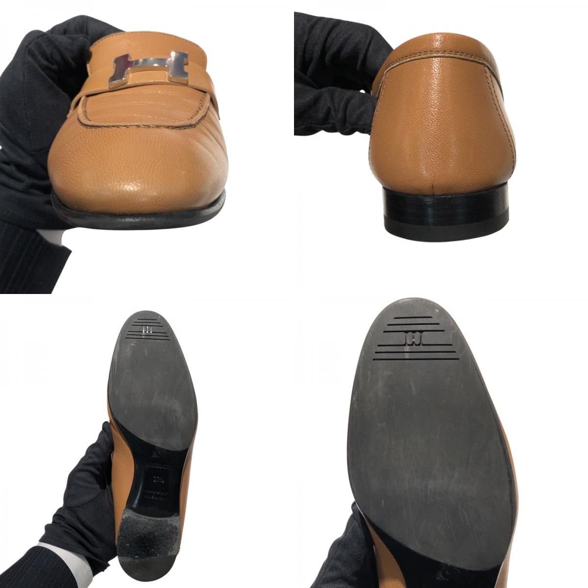 HERMES パリコンスタンスレザーローファー