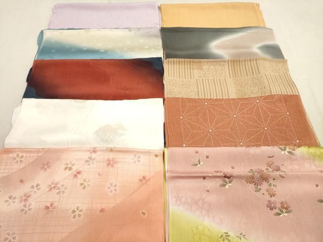 平和屋着物 和装小物 帯揚げ10枚セット 正絹 DAAX2015xg