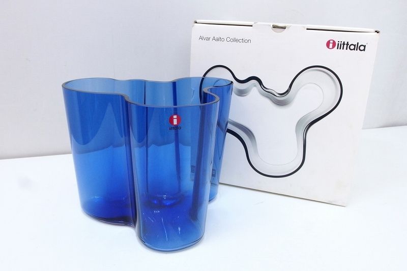 イッタラ アルヴァ・アアルトベース120mm ブルー　花瓶 イッタラ アルヴァ・アアルトベース120mm ブルー 花瓶 【公式通販】