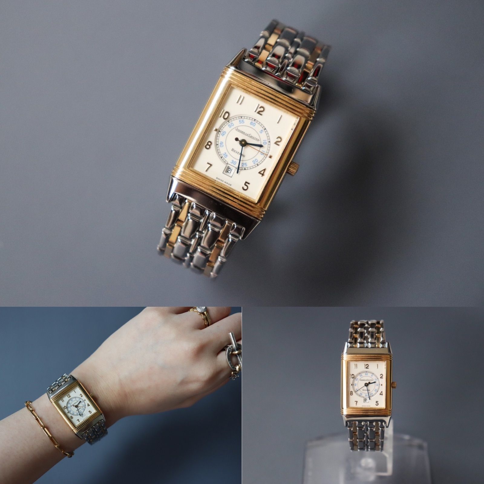 美品・激レア品】JAEGER-LECOULTRE REVERSO WATCH ジャガールクルト レベルソ K18 ゴールド ステンレス コンビ 腕時計  - メルカリ