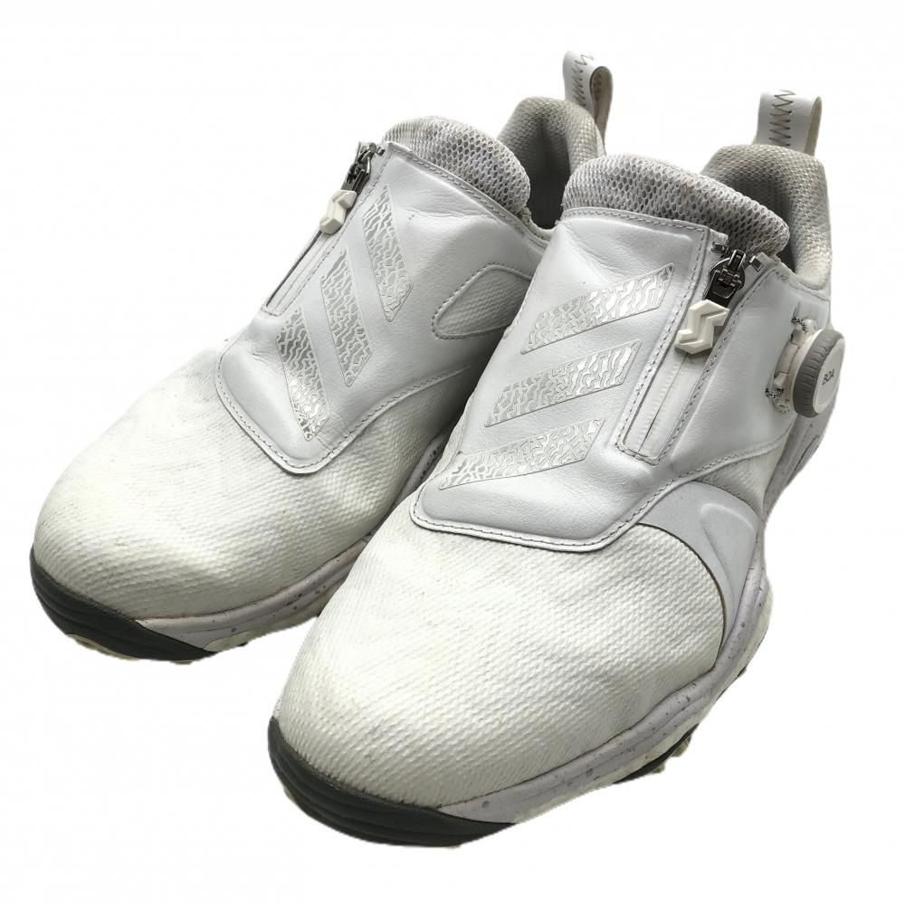 アディダス ゴルフシューズ 白 スパイクレス ダイヤル式 BOA ID8605 コードカオス ボア メンズ 26.0 ゴルフウェア 2024年モデル adidas