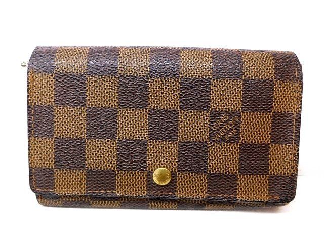 ヴィトン N61730 CA0053 L字ファスナー 財布 トレゾール ダミエ レディース コンパクト ウォレット LOUIS VUITTON □7D7E