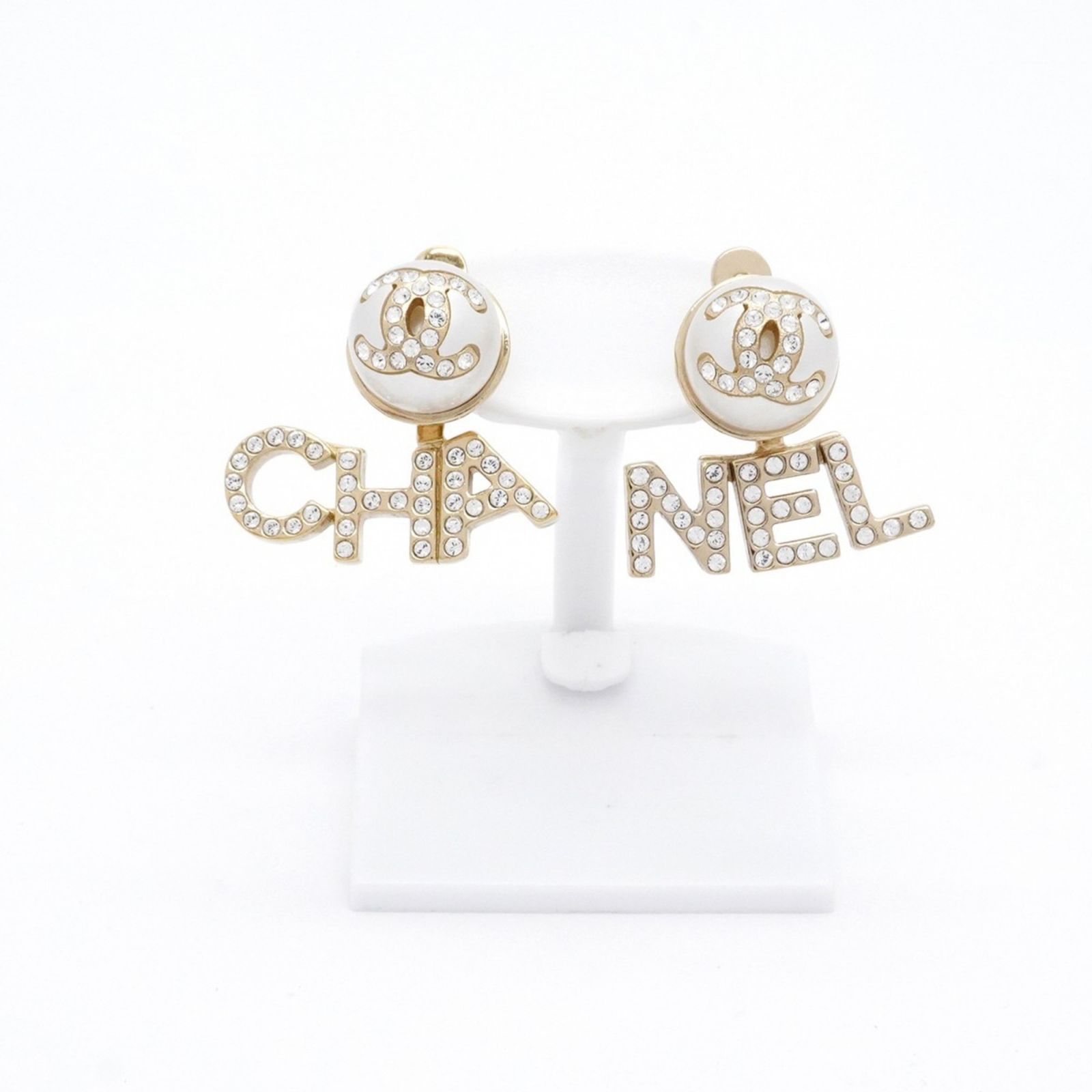 CHANEL ココマーク パンプスモチーフ ピアス フェイクパール ゴールド CHANEL ココマーク パンプスモチーフ ピアス フェイクパール