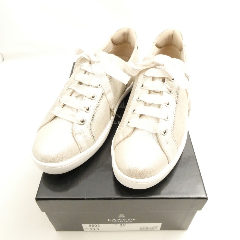 美品　LANVIN COLLECTION スニーカー　23.5 ラインストーン ランバン コレクション LANVIN COLLECTION ラインストーンレース