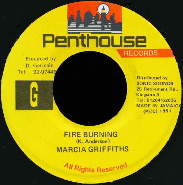 ジャマイカ7” Marcia Griffiths Fire Burning NONE Penthouse