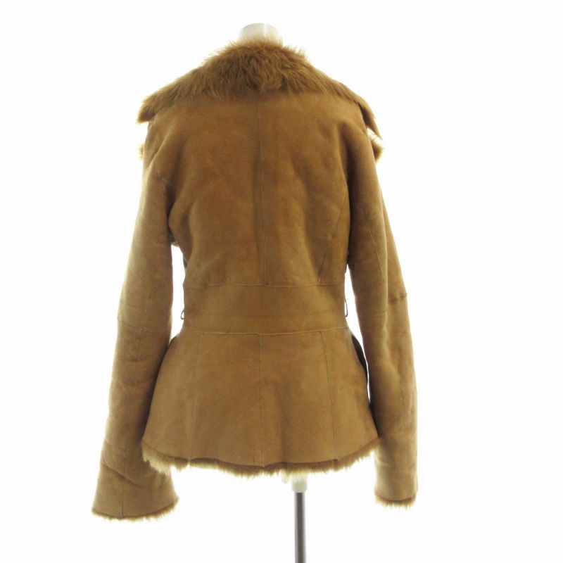 ダナキャランニューヨーク DKNY ムートンコート 羊革 ラムレザー  