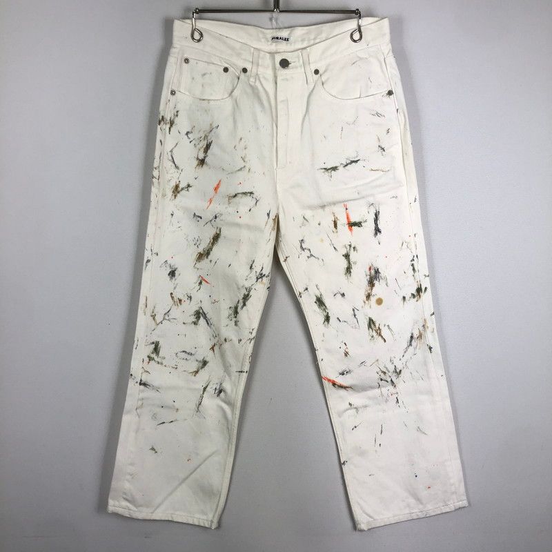 AURALEE オーラリー　ハンドペイントパンツ　TWIST DENIM W32 AURALEE オーラリー ハンドペイントパンツ TWIST DENIM W32