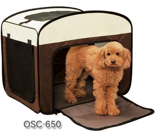 アイリスオーヤマ 折りたたみソフトケージ ベージュ|ブラウン OSC-650 67×45.5×56cm STEELWINDOWSANDDOORS_COM