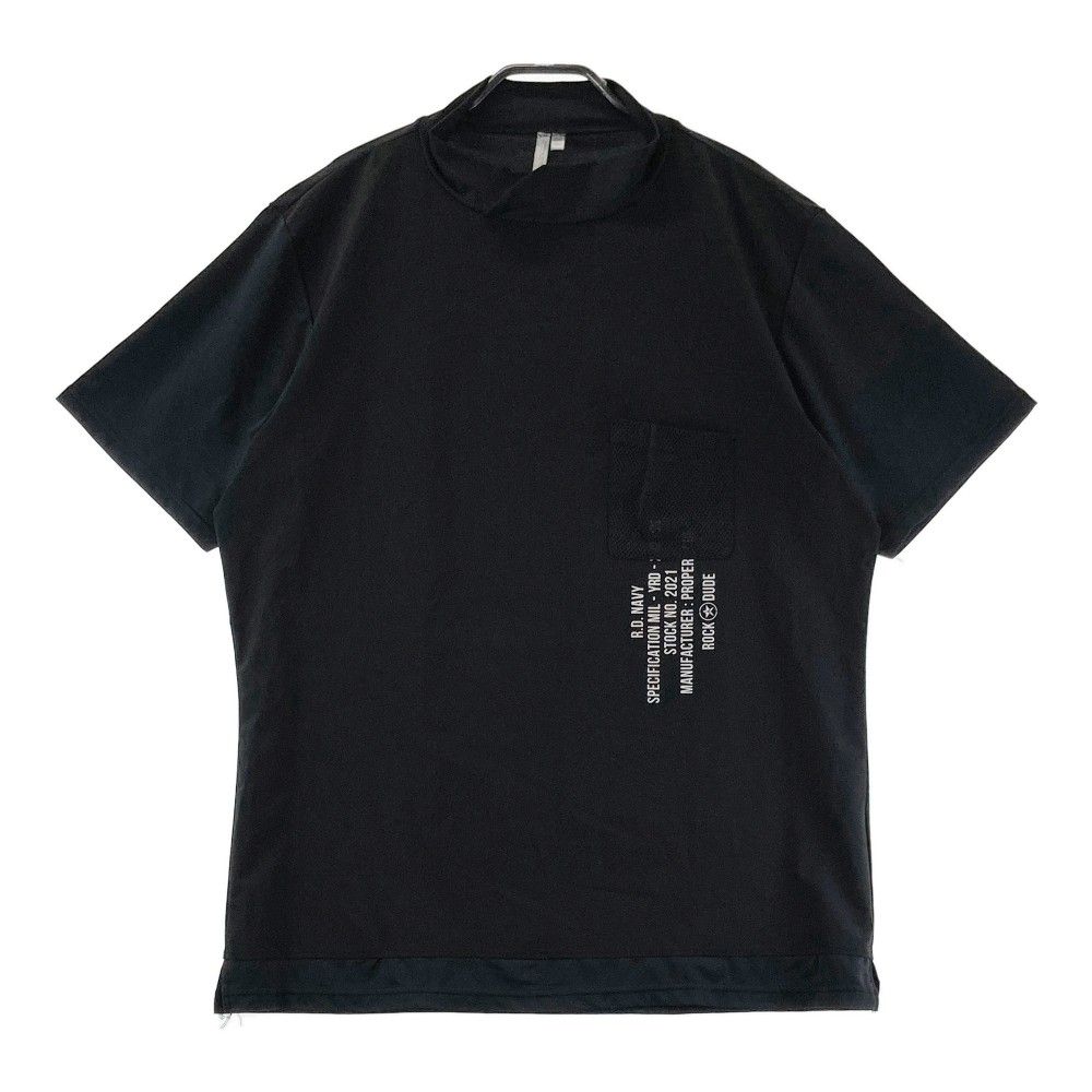 サイズ：4 ROCK DUDE ロックデュード モックネック半袖Tシャツ