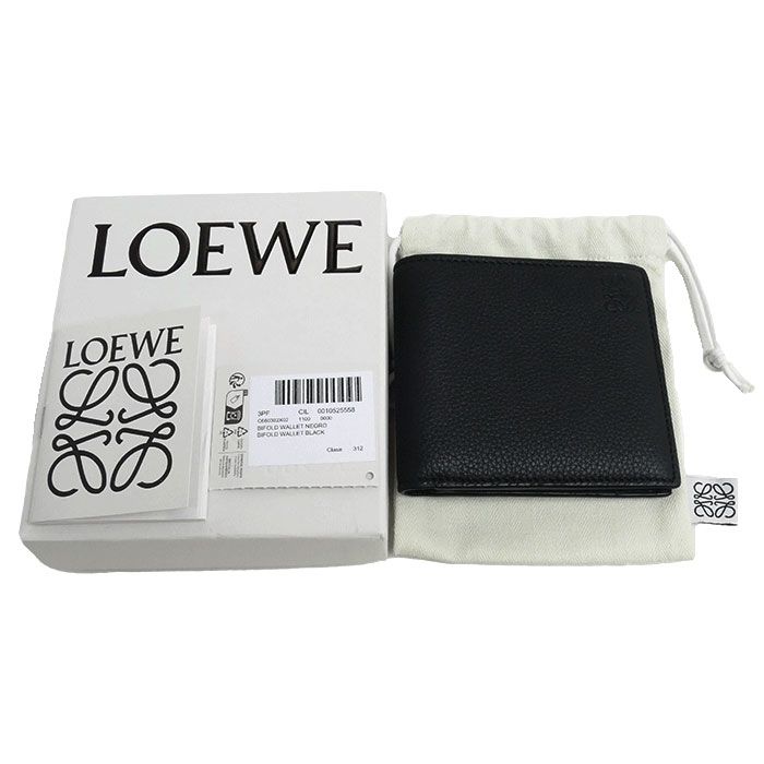 LOEWE ロエベ バイフォールド ウォレット 二つ折り財布 ブラック  