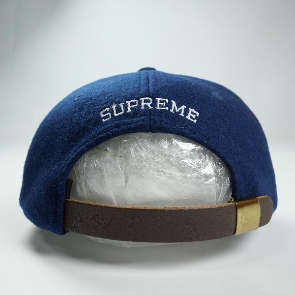 Size フリー SUPREME シュプリーム 17AW Wool S Logo 6-Panel Cap Navy キャップ 紺 品-非常に良い 20827089