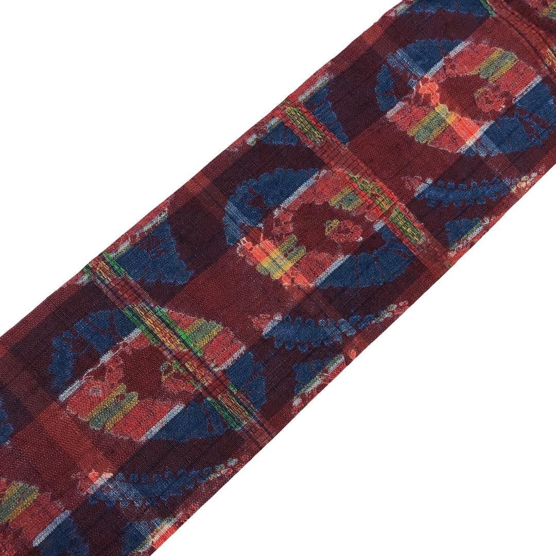 抽象織模様 青黛色