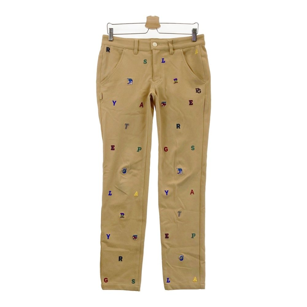 サイズ 3 PEARLY GATES パーリーゲイツ 2025年モデル ストレッチパンツ 総刺繍柄 ベージュ系 240101534956 ゴルフウェア メンズ ストスト