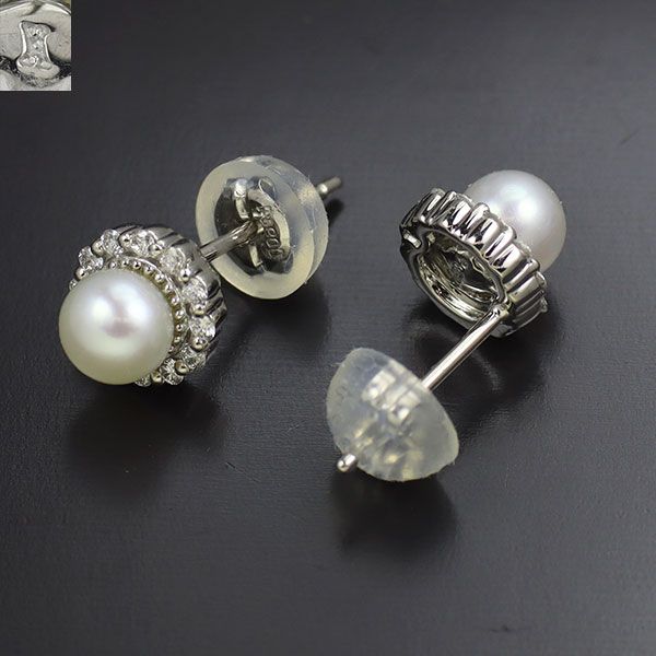 ヴァンドーム青山 Pt950/ Pt900 アコヤ 真珠/パール ダイヤモンド  