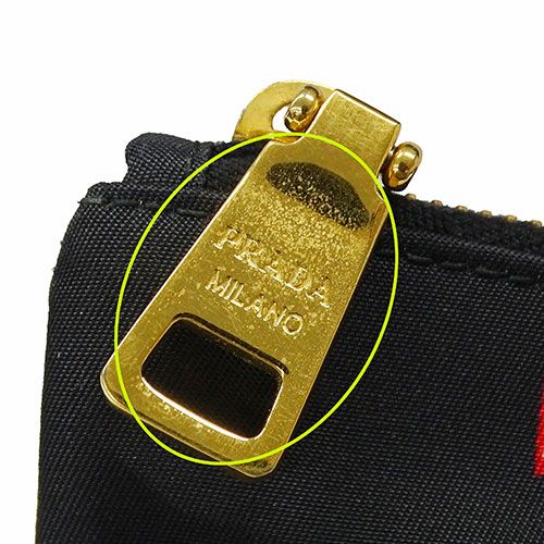 Prada ハート柄ポーチ プラダ PRADA ポーチ レディース ブランド ナイロン ブラック