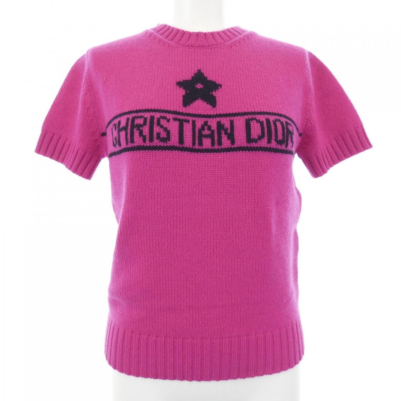 ディオール Dior ニットチェック ♯Mサイズ タートル レッド ブラック