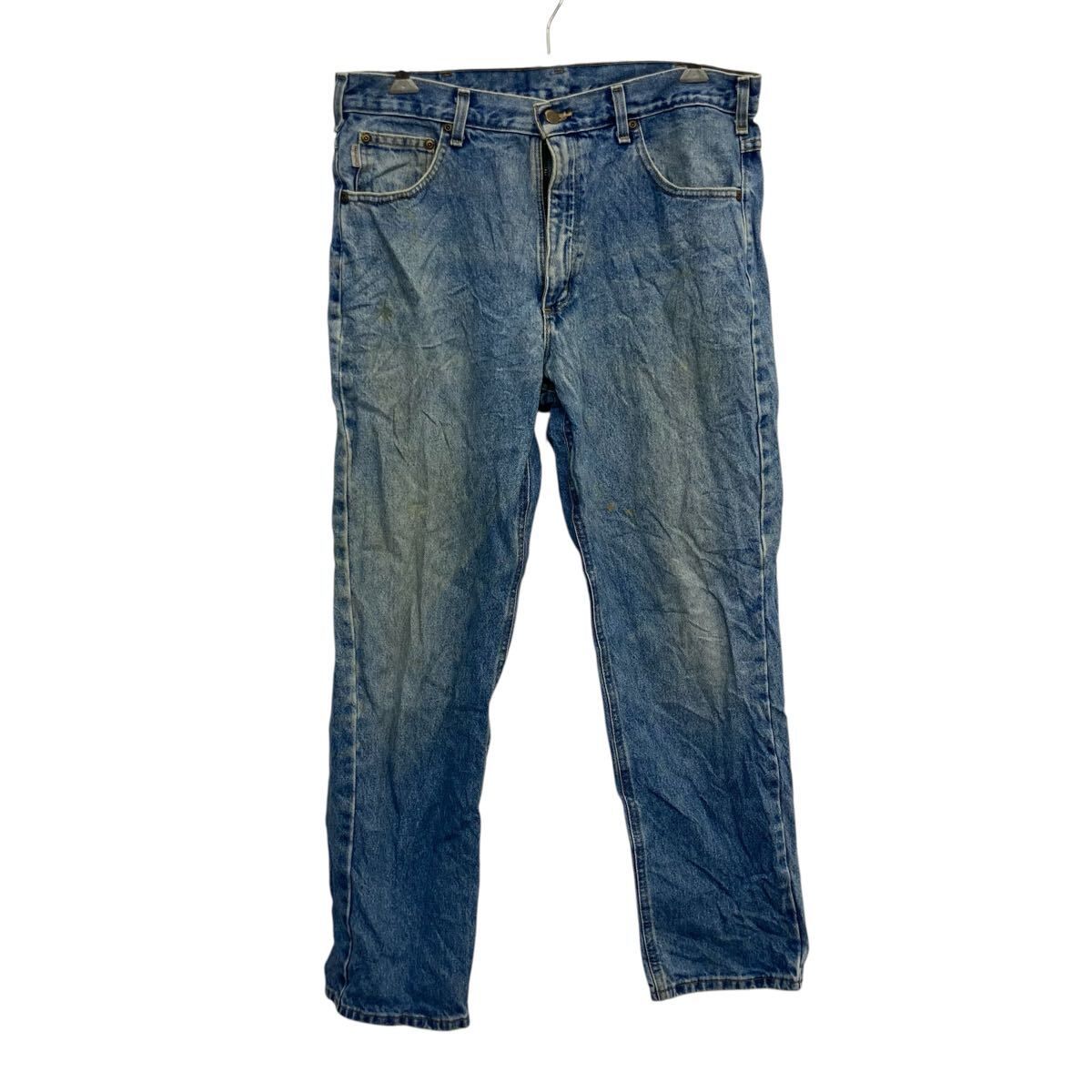carhartt デニムパンツ W36 ブルー カーハート ジップアップ
