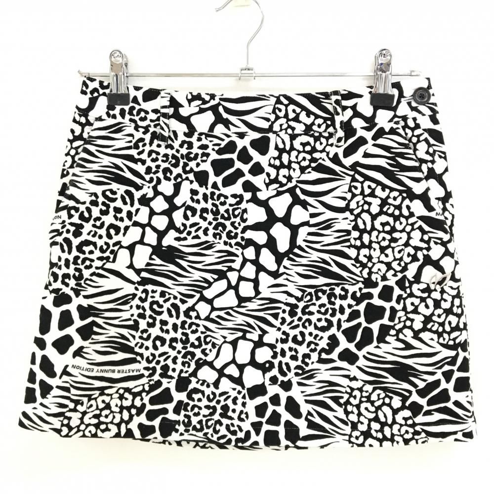 美品】マスターバニー スカート 白×黒 アニマル柄 レオパード ゼブラ