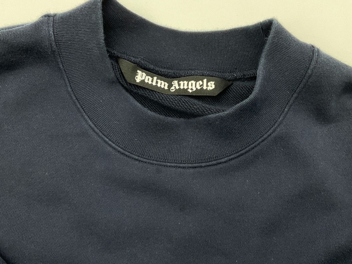 【美品】PALM ANGELS 24SSトレーナースウェットサイズS PALM ANGELS パームエンジェルス S ネイビー 24SSトレーナー
