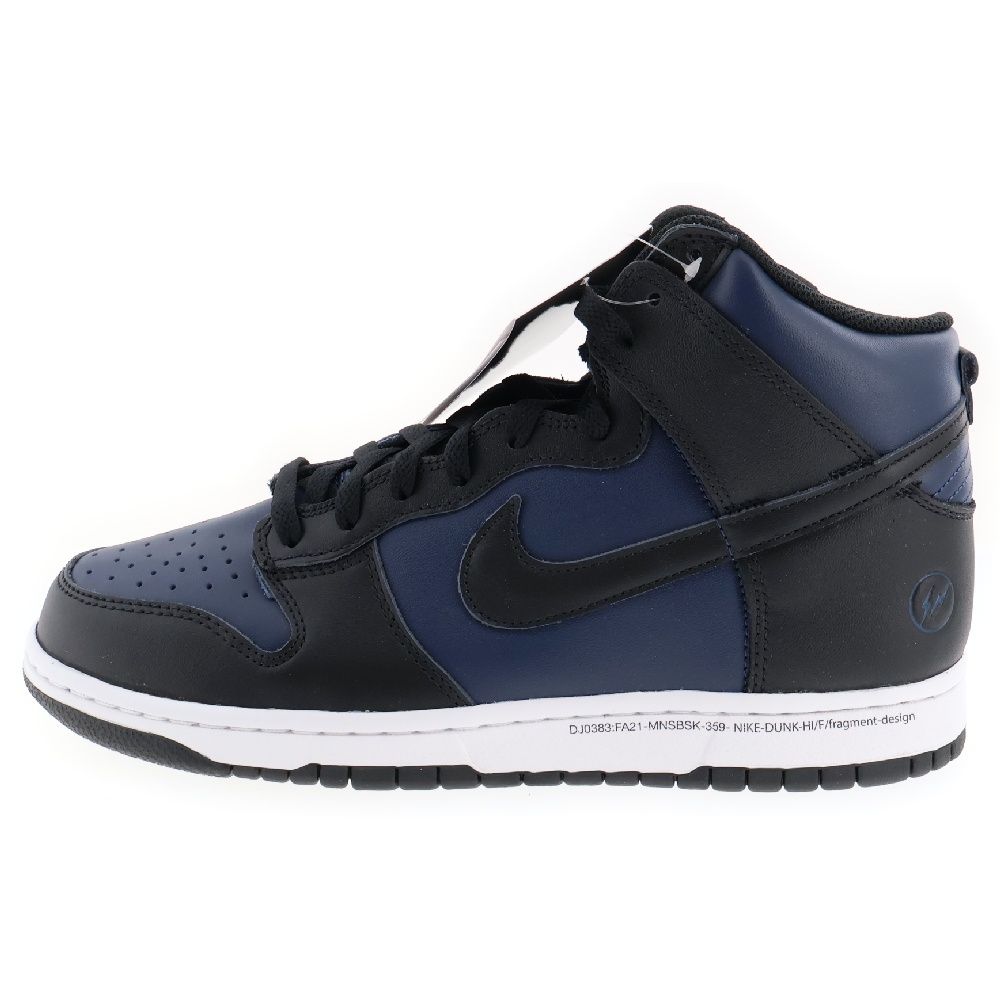 NIKE (ナイキ) ×Fragment Dunk High Tokyoフラグメント ダンク ハイ 東京 ハイカットスニーカー ブラック/ネイビー US10/28cm DJ0383-400
