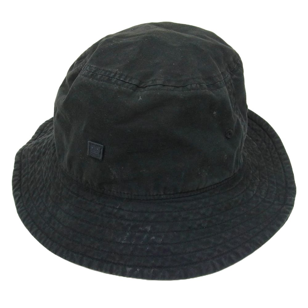 ACNE STUDIOS アクネストゥディオズ FA-UX-HATS000107 ロゴ パッチ コットン バケット ハット ブラック系【中古】