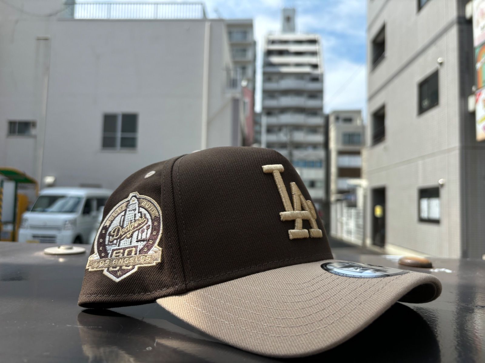 NEW ERA 9FORTY A-Frame Iced Latte ロサンゼルス・ドジャース ウォルナット キャメルバイザー ¥4180+送料¥550